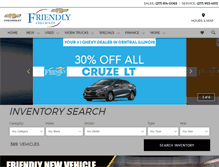 Tablet Screenshot of friendlychevroletspringfield.com